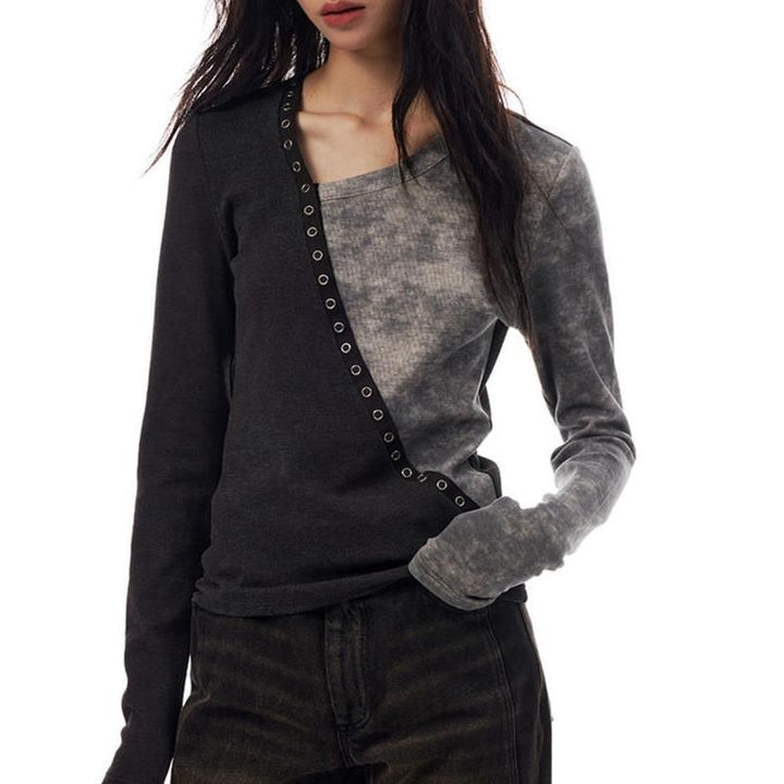 Chic Irregular V-Neck Knitted Pullover