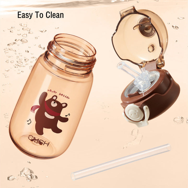 520ml Eco-Friendly Kids Water Bottle with Straw & Strap