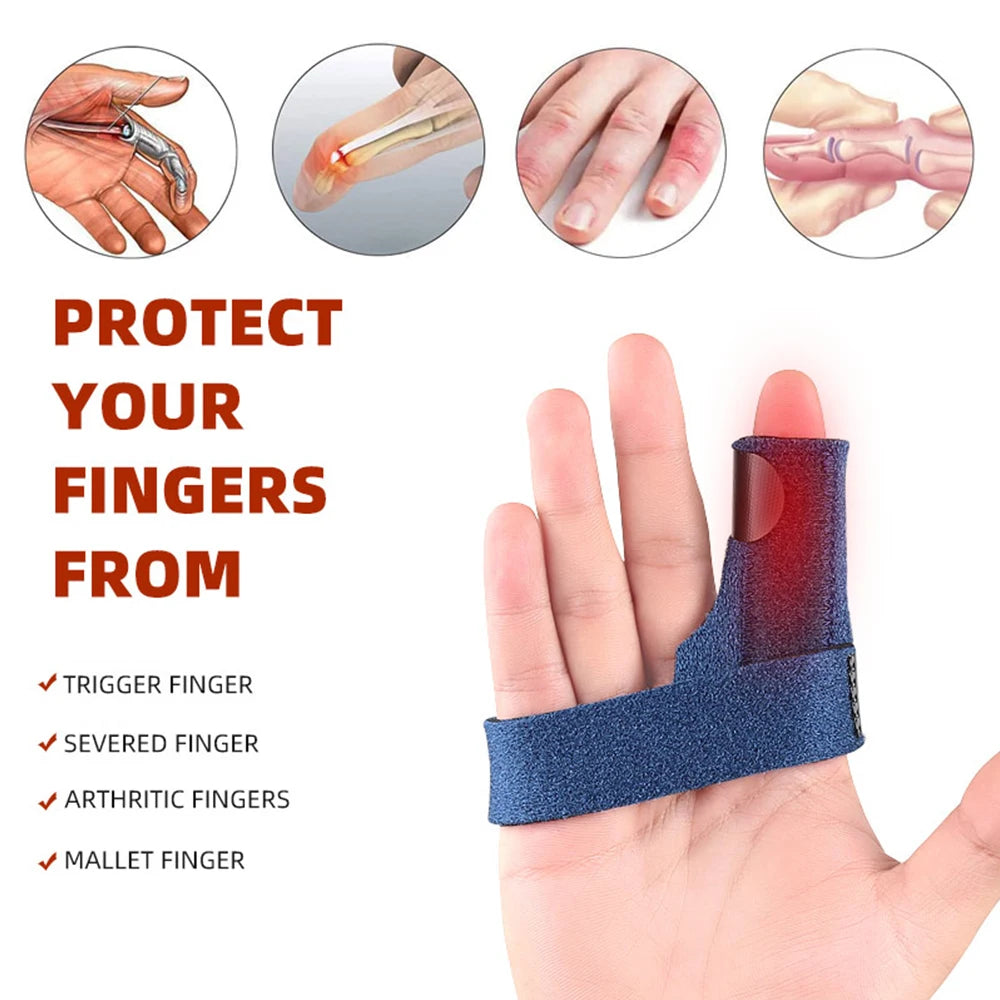 Adjustable Finger Splint Brace for Pain Relief and Tendon Release