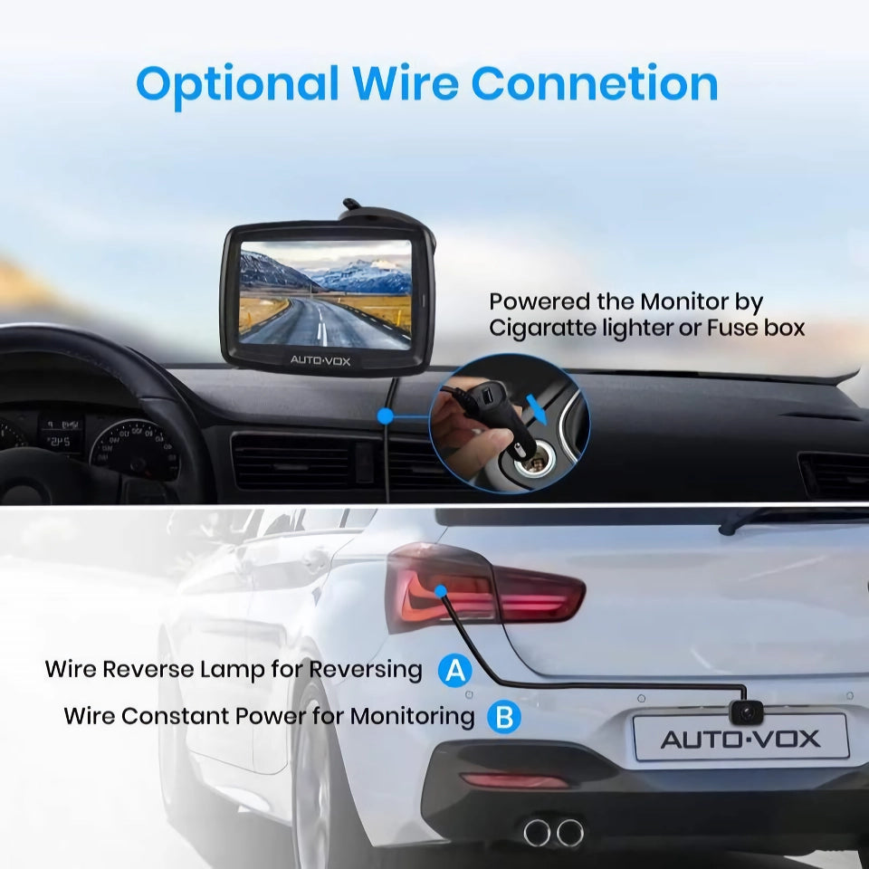 Wireless Backup Camera System with 4.3" HD Monitor