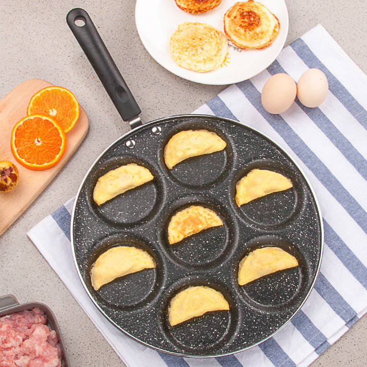 Seven-hole Breakfast Porous Non-stick Multi-function Frying Pan