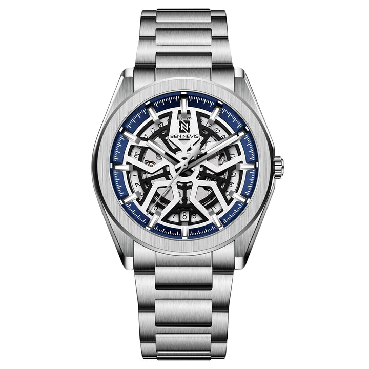 BEN NEVIS Skeleton Mechanical Watch Steel Band Watch