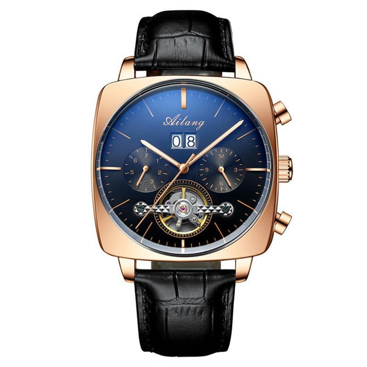 Square Watch Men's Hollow Tourbillon Multi-function Mechanical Watch