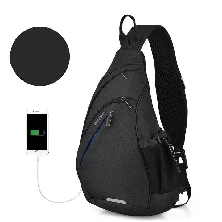 Messenger Bag Triangle Bag Men's Casual Water Drop Bag Small Backpack