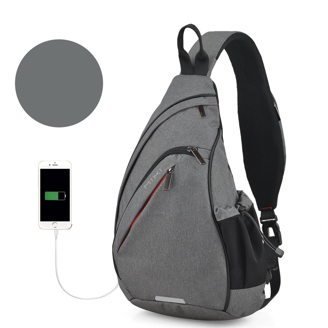 Messenger Bag Triangle Bag Men's Casual Water Drop Bag Small Backpack