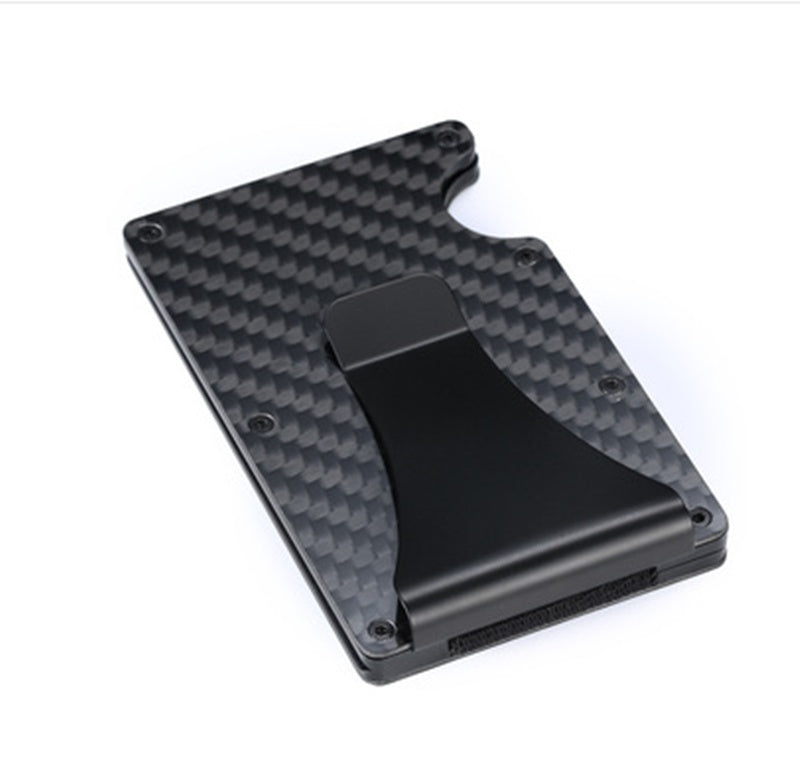 Multi-purpose Bank Card Holder Metal Wallet Carbon Fiber RFID Card Holder