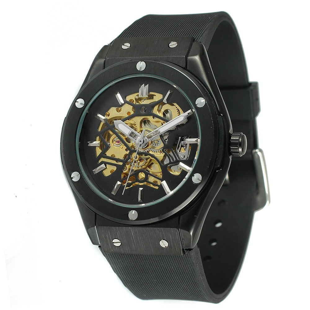 Men's Fashion Casual Hollow Automatic Mechanical Watch