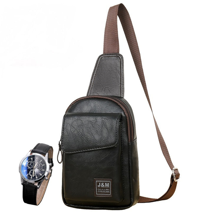 Men's Fashion Retro PU Shoulder Messenger Bag