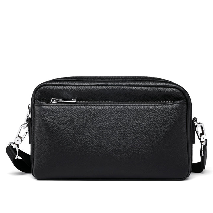 Men's One-Shoulder Casual Top Layer Leather Crossbody Bag