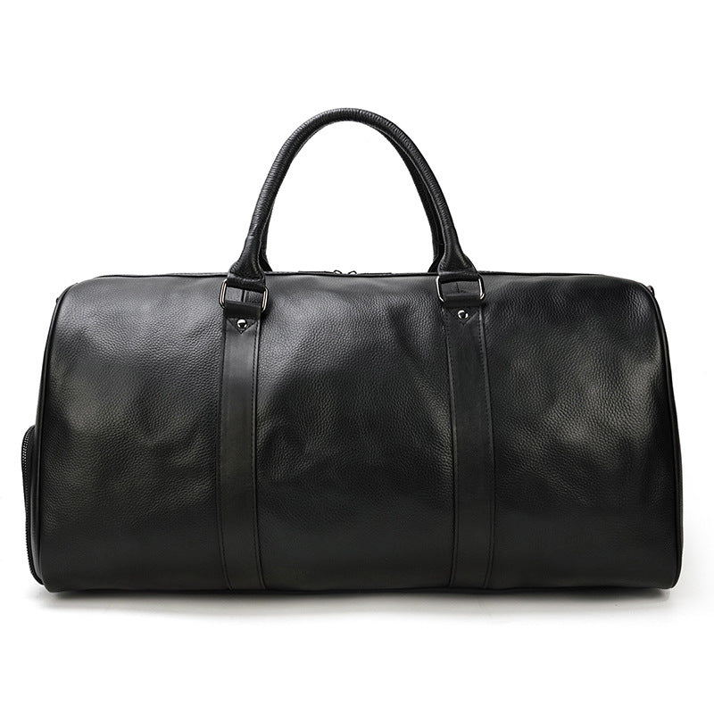 Large Capacity Leather Business Travel Bag Handheld