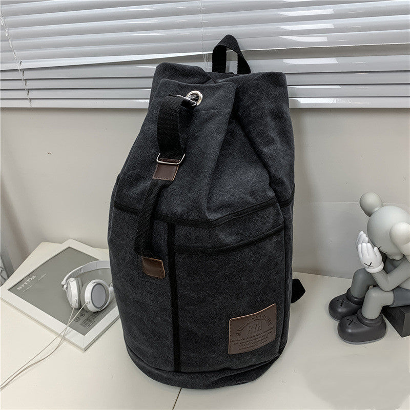 Sports Water Tube Backpack Trendy Canvas School Bag