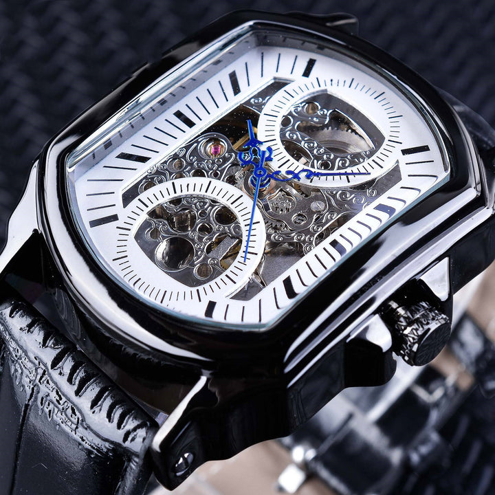 Men's Casual Watch Fashion Automatic Square Hollow Mechanical Watch Watch