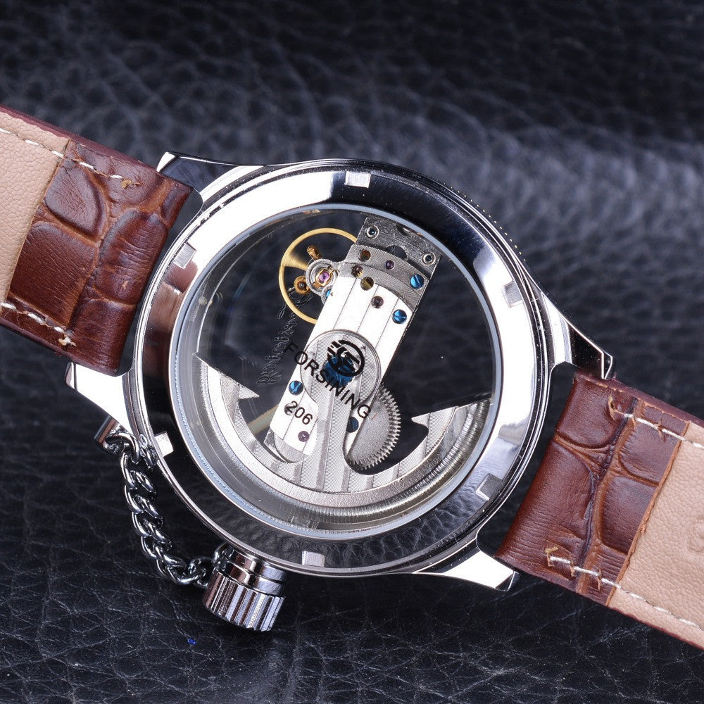 Double-Sided Hollow Automatic Waterproof Mechanical Belt Watch