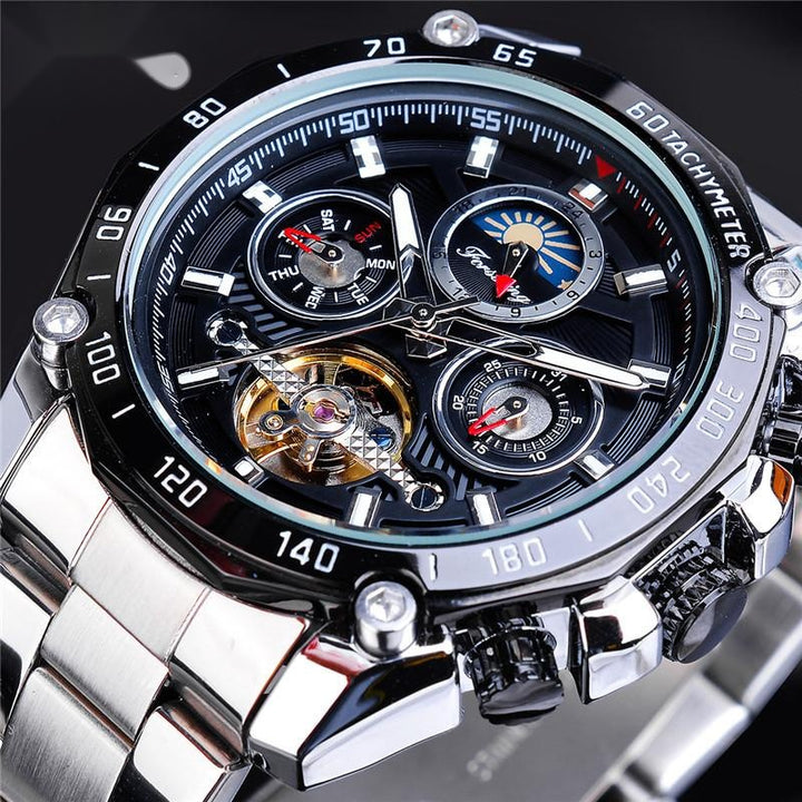 Tourbillon multifunctional waterproof automatic mechanical watch