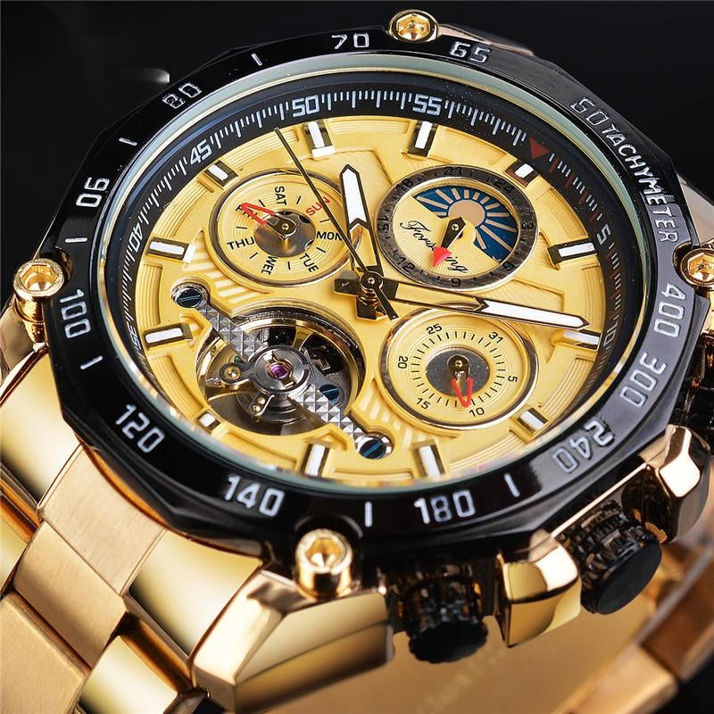 Tourbillon multifunctional waterproof automatic mechanical watch