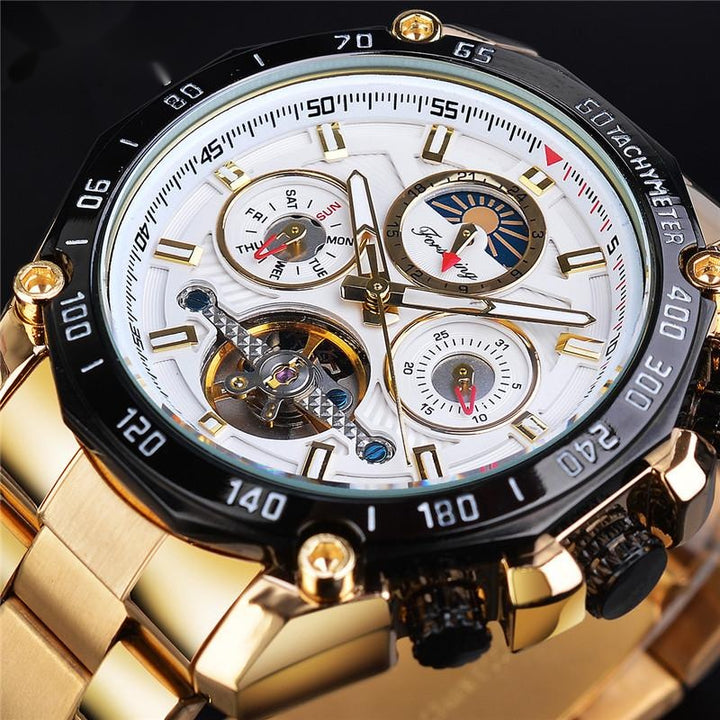 Tourbillon multifunctional waterproof automatic mechanical watch