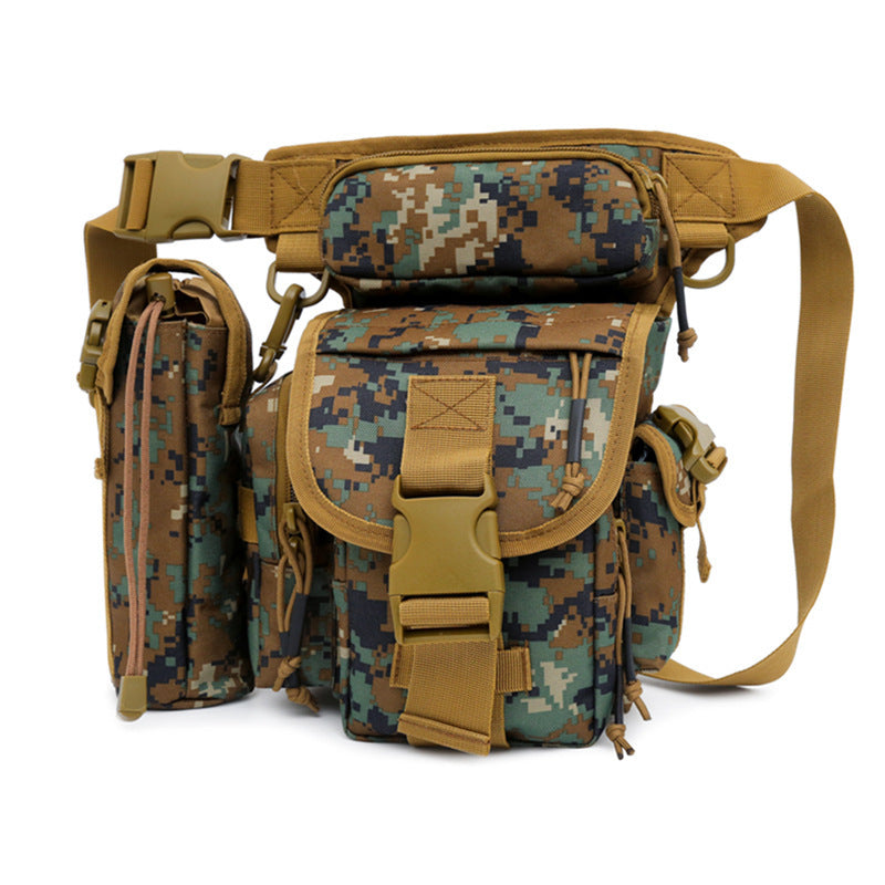 Cross Border Outdoor Luya Tactical Waist bag Camouflage Bag Tourism Cycling Fishing Bag Cross Span Single Shoulder Crossbody Catapult Leg Bag