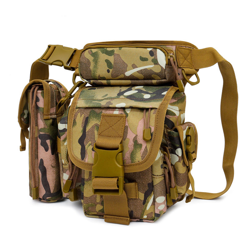 Cross Border Outdoor Luya Tactical Waist bag Camouflage Bag Tourism Cycling Fishing Bag Cross Span Single Shoulder Crossbody Catapult Leg Bag