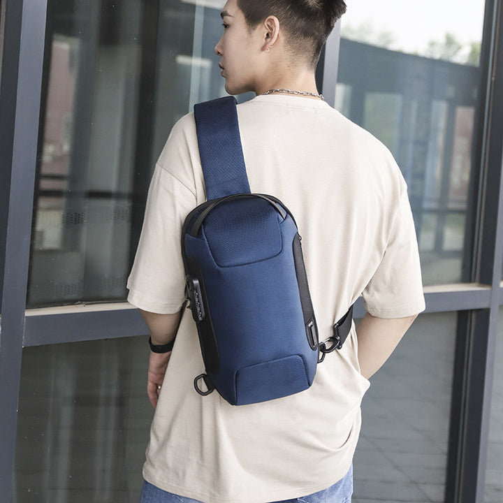 Fashionable And Simple Men's Functional Sports Car Chest Bag Shoulder Bag