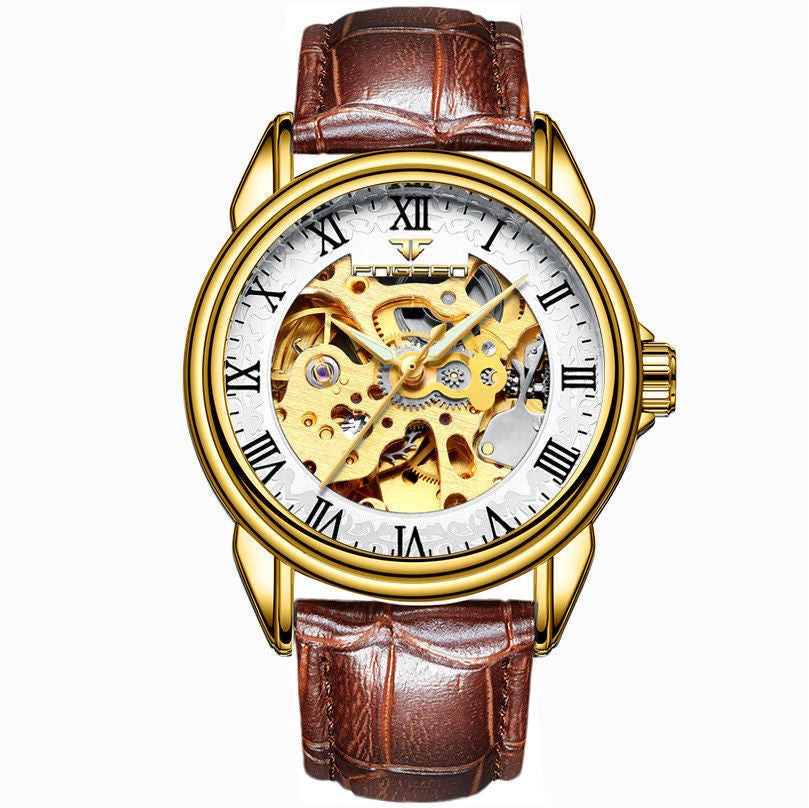 Men'S Watch Waterproof Fashion Student Men'S Watch Double-Sided Hollow Automatic Mechanical Watch