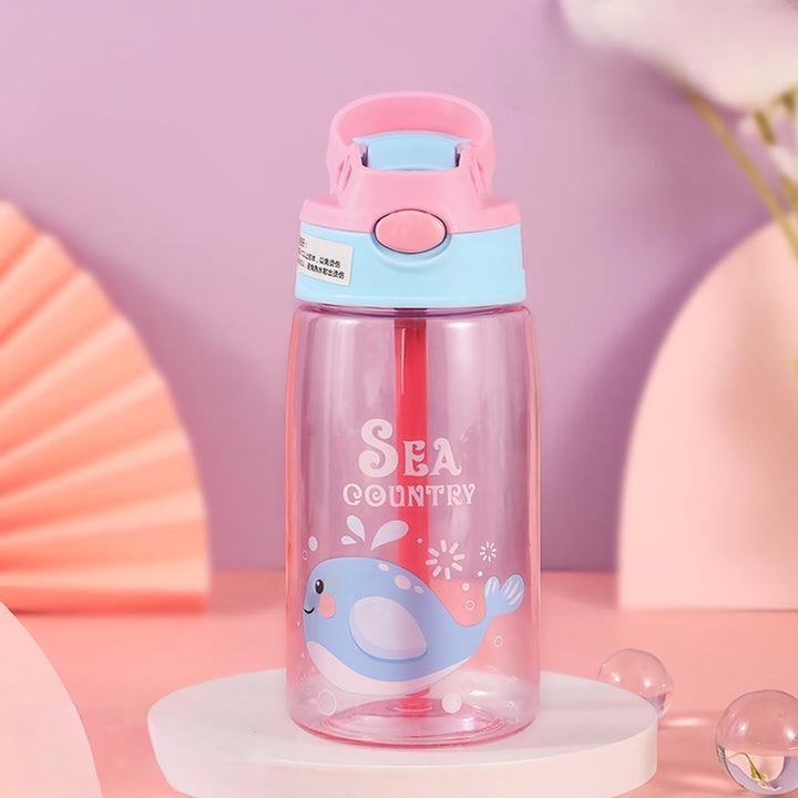 Kids Water Bottle with Straw and Handle