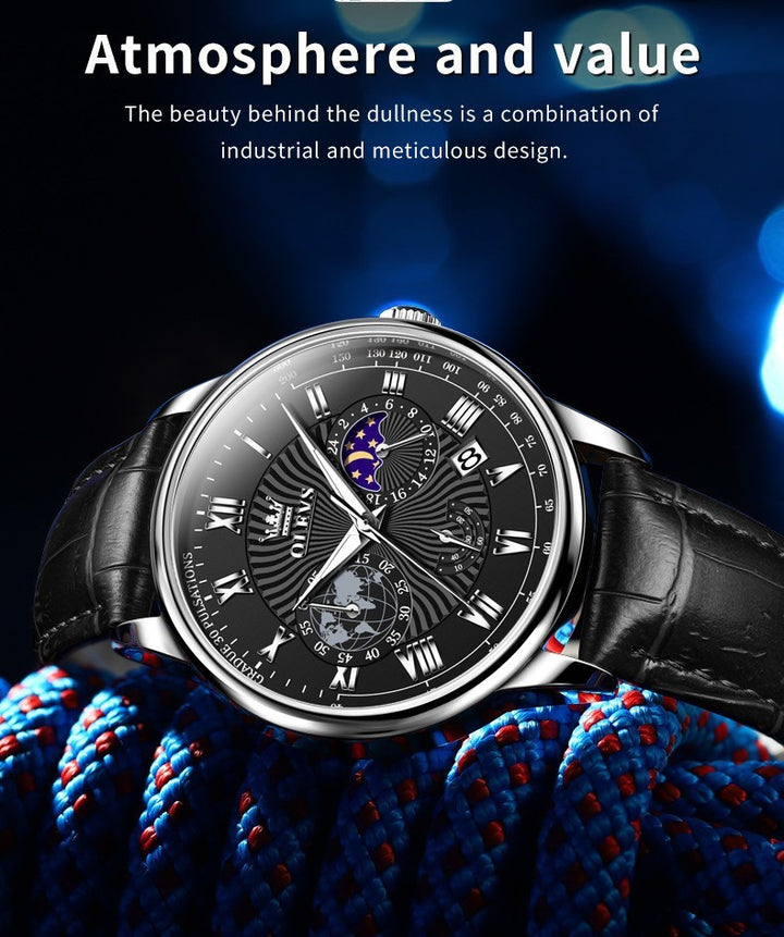 Multifunctional Business Quartz Watch Luminous Men