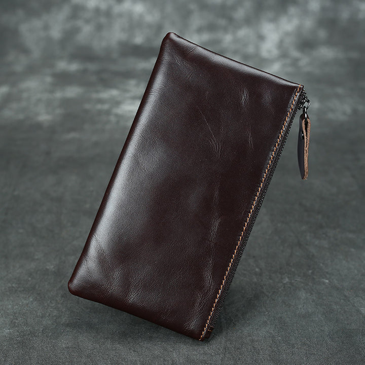 Ultra-Thin Men's Leather Wallet Japanese And Korean Clutch