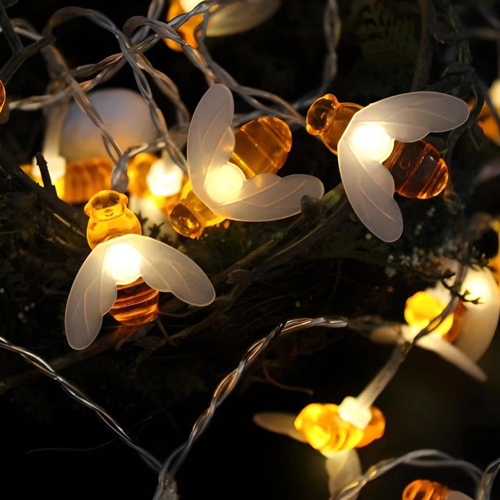 Solar-Powered Honey Bee String Lights