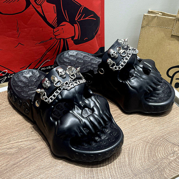 Home Thick-soled Non-slip Skull Slippers