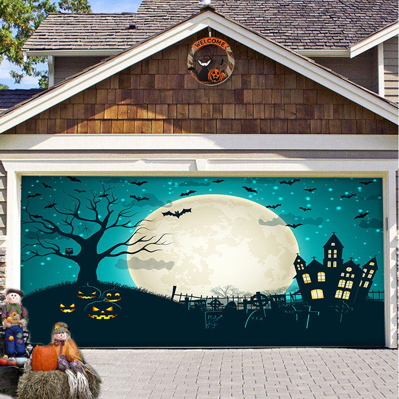 Halloween Party Decorative Hanging Cloth Garage Door Background Fabric