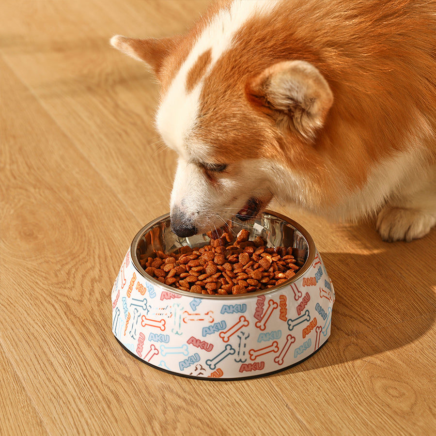 Anti-Tipping Stainless Steel Pet Food and Water Bowl