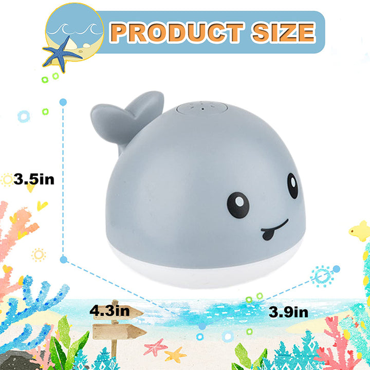 Whale Sprinkler Bath Toy with Lights