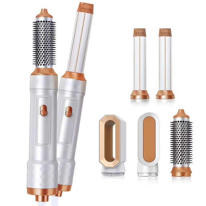 5-in-1 Hot Air Hair Dryer Brush with Negative Ionic Technology & Detachable Attachments