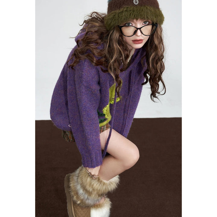 Cozy Purple Hoodie Sweater for Women