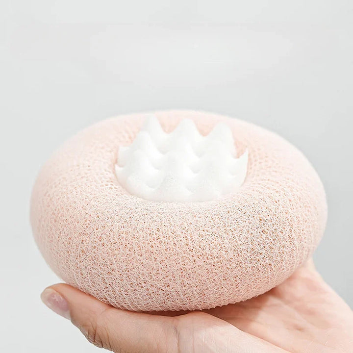 Flower Pattern Suction Cup Bath Sponge