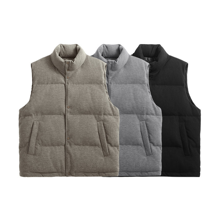 Coarse Pit Sweater Knitted Down Vest 90 White Duck Vest Coat