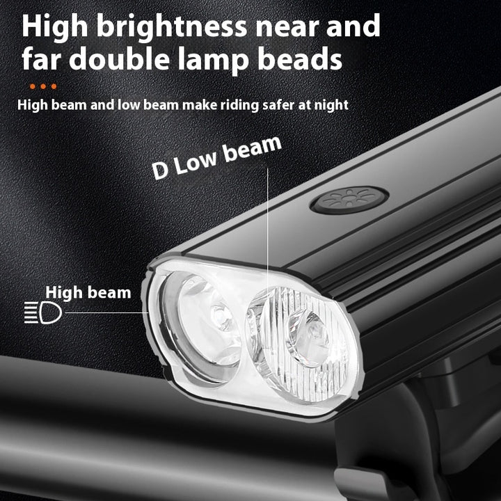 L2 2 Bicycle Light TYPE-C Rechargeable Aluminum Alloy Bright Headlight Can Be Installed For Hoisting Night Riding