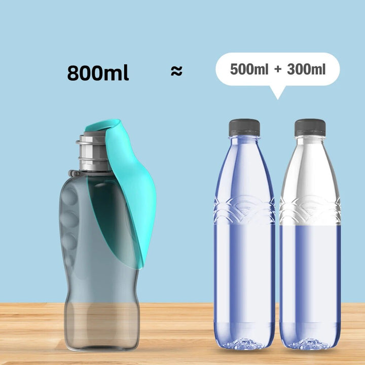 800ml High-Capacity Portable Dog Water Bottle for Outdoor Adventures