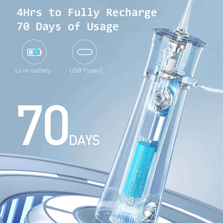 Portable 5-Mode Water Flosser with USB Type-C Charging and 300ML Tank