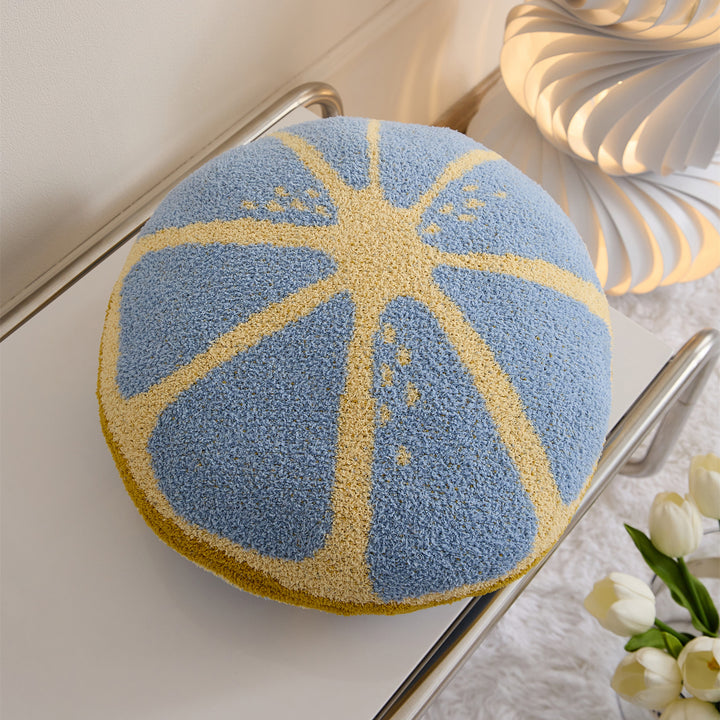 Kawaii Lemon Design Throw Pillow