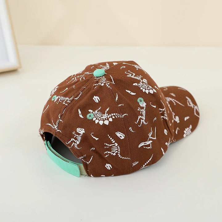 Adjustable Dinosaur Printed Kids' Baseball Cap