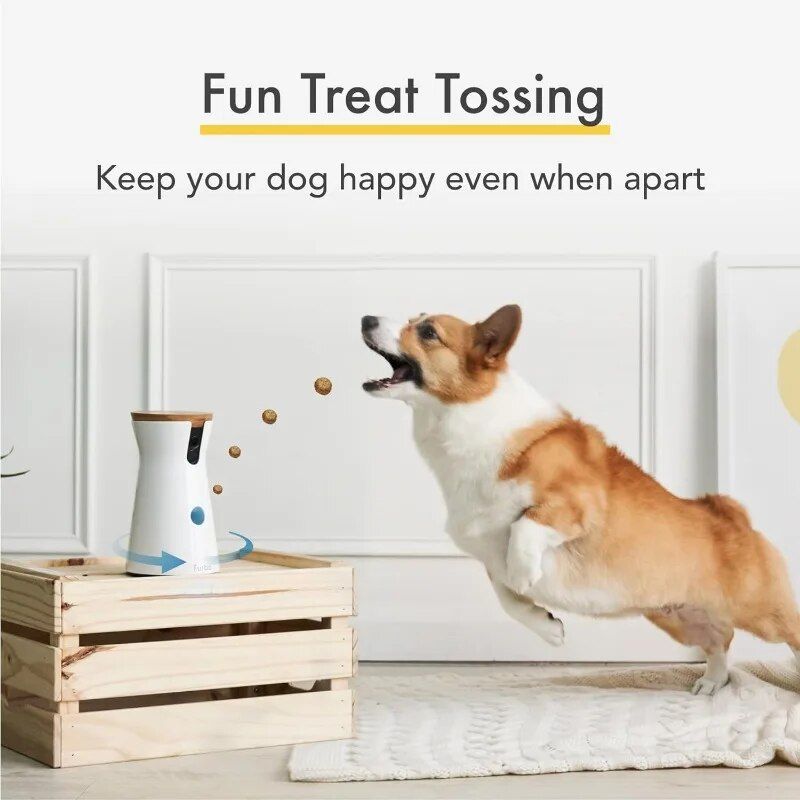 360° View HD Pet Camera with Treat Tossing and Barking Alerts - Perfect for Dog Monitoring