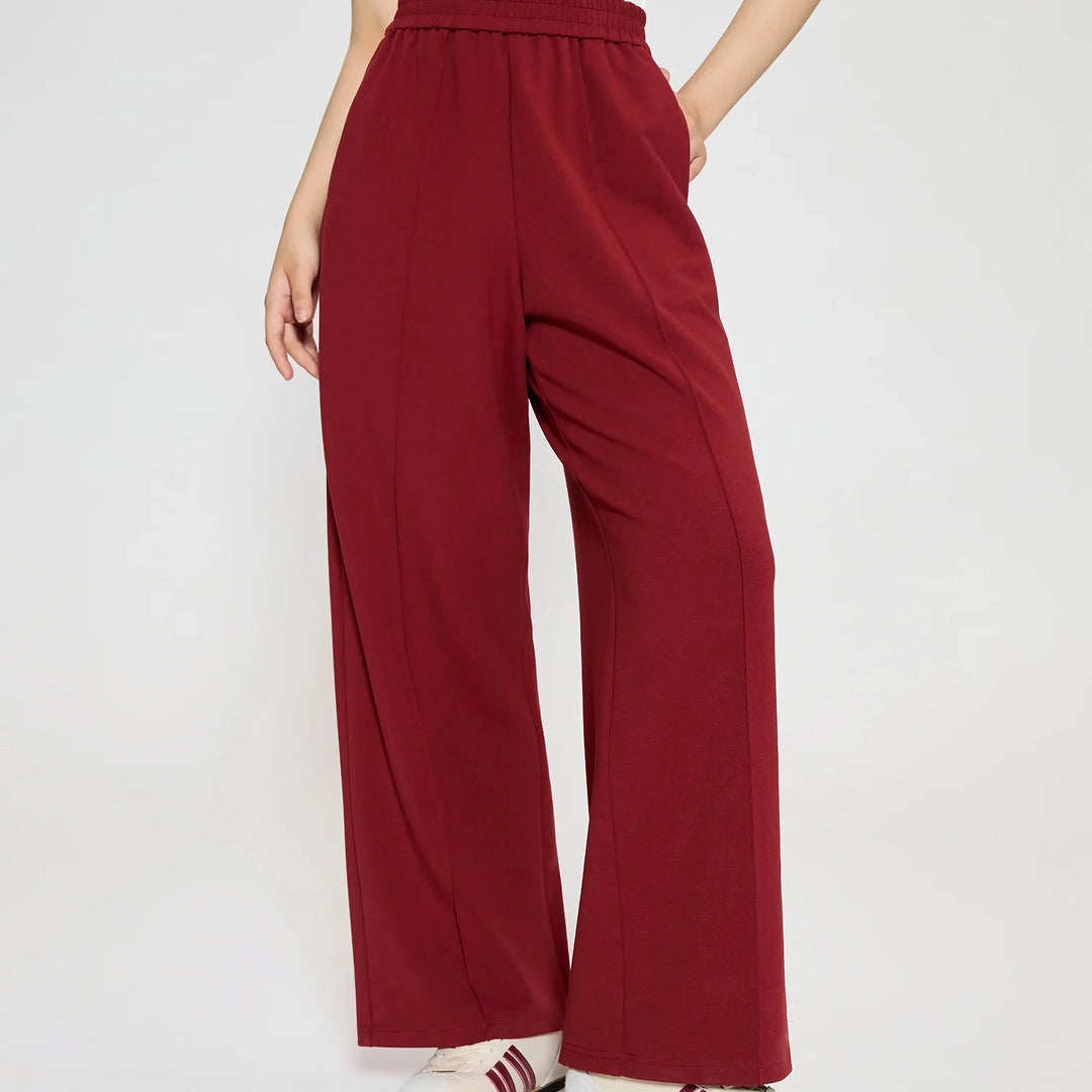 Women's High Waist Wide Leg Casual Pants for Autumn