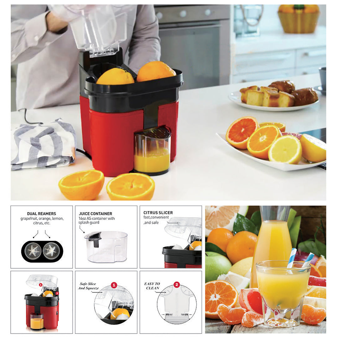 Two packed orange juice extractors