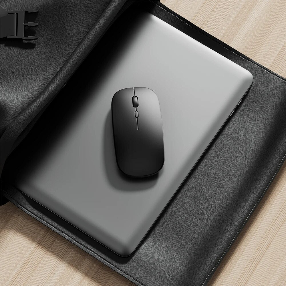 Wireless & Bluetooth Dual Mode Silent Mouse with Adjustable DPI & Rechargeable Battery