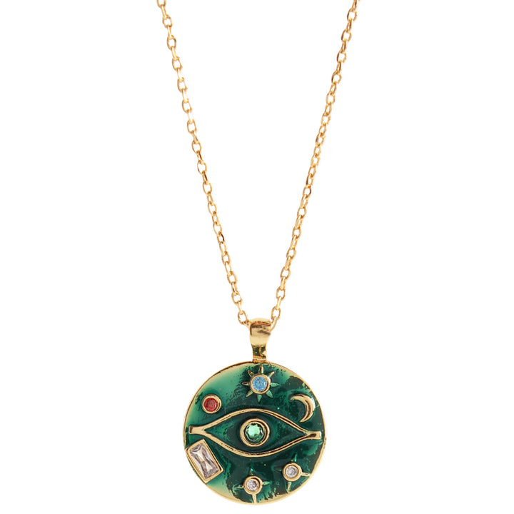 Women's Fashion Vintage Enamel Drip Enamel Pendant Necklace