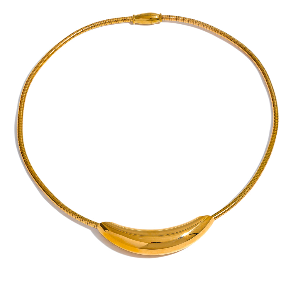 Waterproof 18K Gold Plated Stainless Steel Choker Necklace