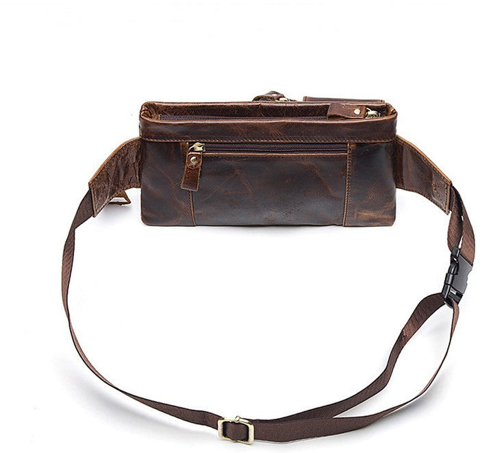 Leather Men's Waist Layer Leather Retro Men's Shoulder Crossbody Bag