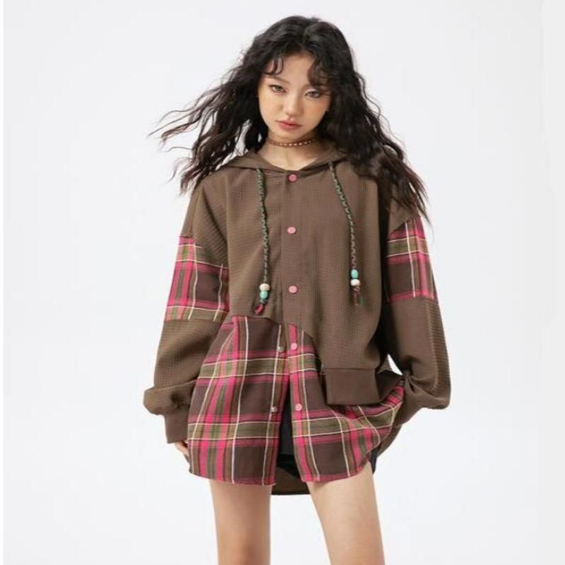 Women's Hooded Patchwork Jacket