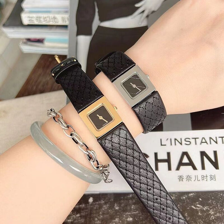 Square Retro Design Fashion Women's Leather Watch